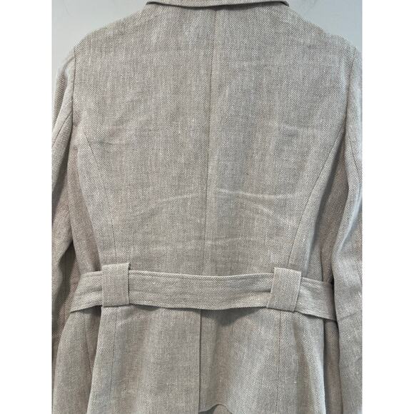 Brooks Brothers 100% Linen Jacket Woven In Ireland Button Down Size 10 JL - Picture 9 of 11